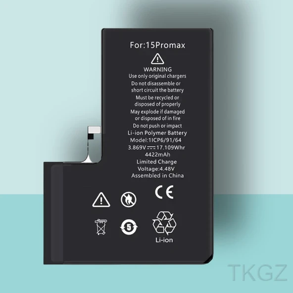 Tkgz - iPhone 15 PRO MAX Batarya Pil Orijinal Sıfır ürün görseli 1