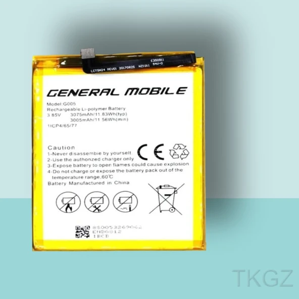 Tkgz - General Mobile GM 8 Batarya Pil Orijinal Sıfır ürün görseli 1