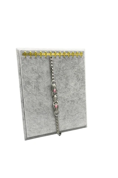 Süet Kumaş Gri Renk 20/16 Cm Ayaklı Kanca Bileklik Sergileme Standı ürün görseli 1