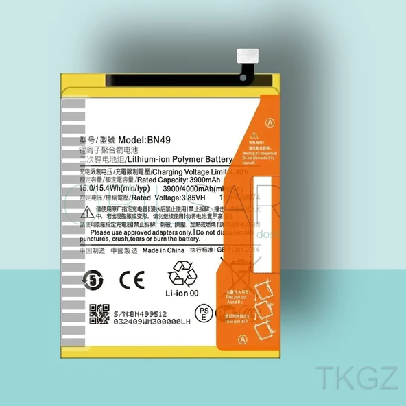Tkgz - Xiaomi REDMİ 7A - BN49 - Batarya Pil Orijinal Sıfır ürün görseli 1
