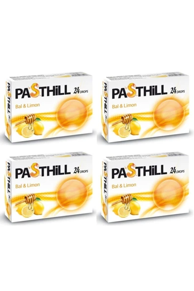 LEDAPHARMA Pasthill Bal Ve Limon 24 Adet Boğaz Pastili 4 Kutu ürün görseli 1