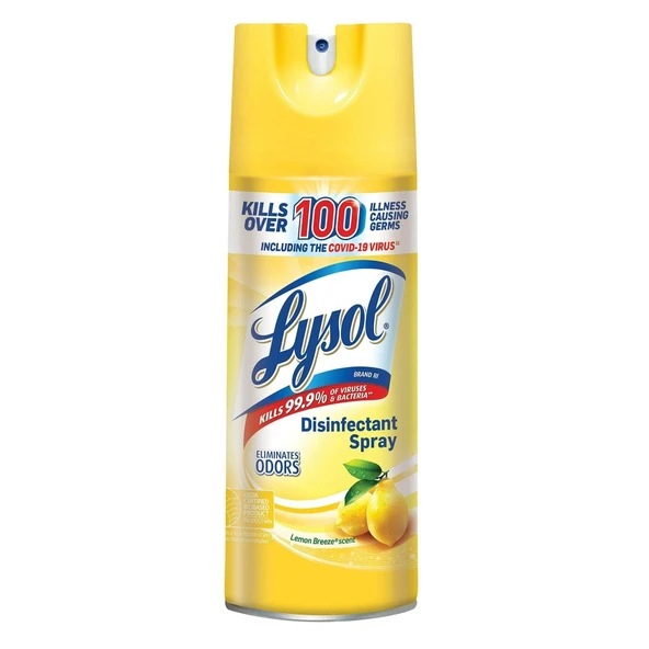 Lysol Disinfectant Spray Lemon 354 gr Breeze Limon Esintisi ürün görseli 1