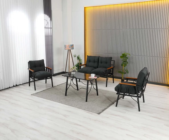 Zigonzi  Rüya, 2+1+1 Bahçe-Balkon Mobilyası, Antrasit ürün görseli 1