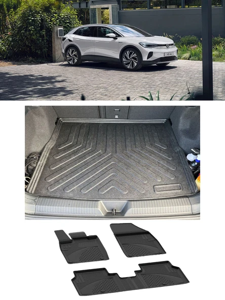 Sahler Volkswagen ID.4 2020 ve Sonrası 4.5D Paspas 3D Rizline Üst  Bagaj HAvuzu ürün görseli 1