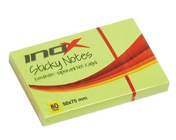 Postit 80 Yaprak 50X75mm Yapışkanlı Not Kağıdı Yeşil - 3 adet ürün görseli 1
