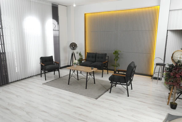 Zigonzi  Rüya, 2+1+1 Bahçe-Balkon Mobilyası, Antrasit ürün görseli 1
