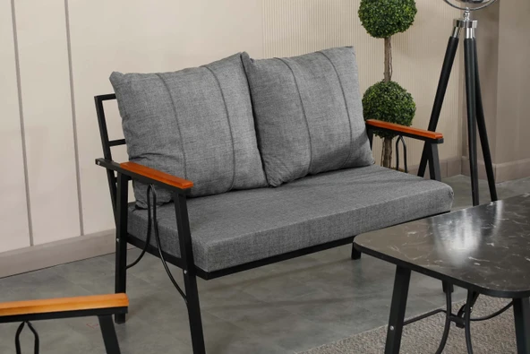 Zigonzi  Rüya, 2+1+1 Bahçe-Balkon Mobilyası, Gri - Resim 2