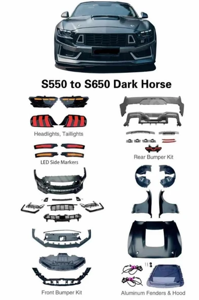 MUSTANG 2015-2017 TO UYUMLU 2024 DARK HORSE DÖNÜŞÜM KİTİ ürün görseli 1