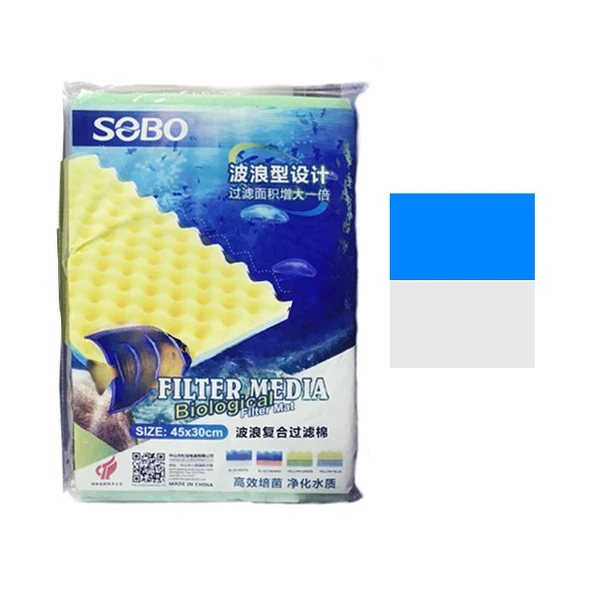Sobo Filtre Süngeri 45x30x2 Mavi Beyaz ürün görseli 1