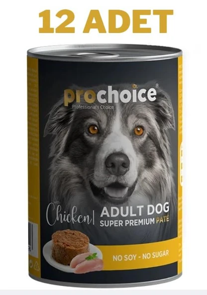 ProChoice Adult Dog Chicken Pate Köpek Konservesi 12x400 gr ürün görseli 1