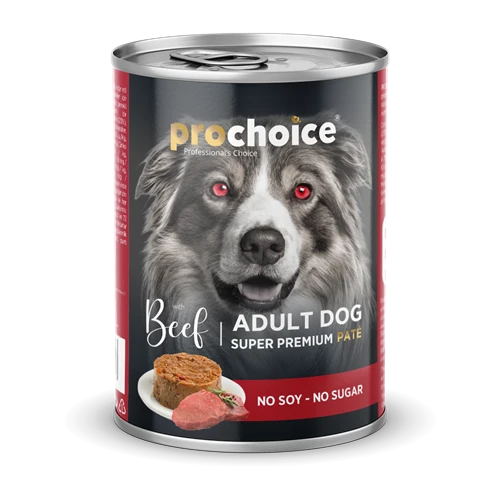 Prochoice Yetişkin Köpekler İçin, Sığır Etli Ve Pirinçli Ezme Konserve 12x400 gr ürün görseli 1