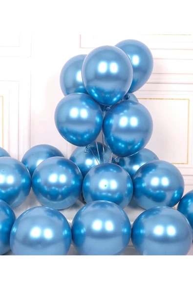 MSDA 12INC Büyük Boy Aynalı Krom Balon Yüksek Kalite 10 Adet ürün görseli 1
