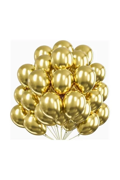 MSDA 15 Adet Metalik Gold Balon - Doğum Günü Konsepti - Parti Malzemeleri - Bride To Be Malzemeleri ürün görseli 1