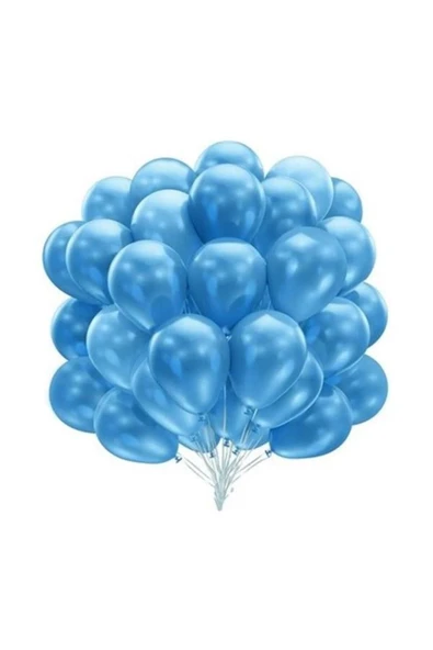 MSDA 15 Adet Metalik Mavi Balon - Doğum Günü Konsepti - Parti Malzemeleri - Bride To Be Malzemeleri ürün görseli 1
