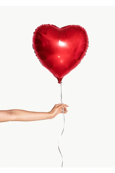 MSDA Kalp Folyo Balon - 45cm Kırmızı Kalp Helyum Balon - Uçan Balon Evlilik Teklifi ürün görseli 1