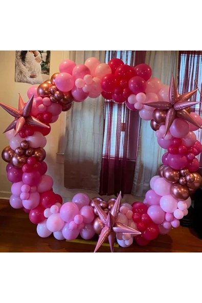 MSDA Açık Pembe Balon 25 Adet Krom - Resim 3