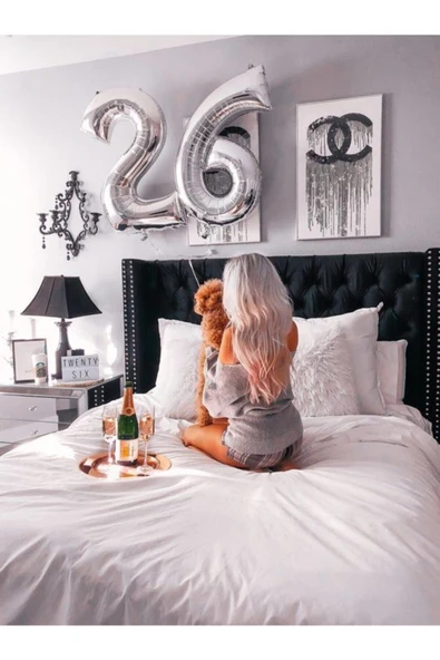 MSDA 26 Yaş Gümüş Folyo Balon - Resim 2