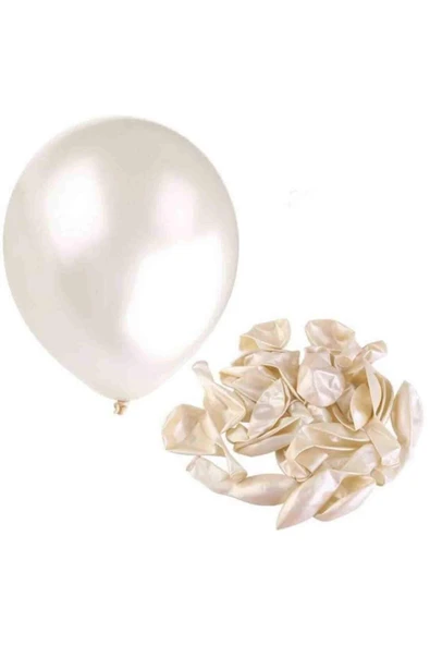 MSDA Beyaz Metalik Balon 10'lu - Resim 3