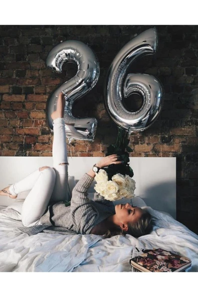 MSDA 26 Yaş Gümüş Folyo Balon ürün görseli 1
