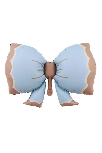 MSDA Retro Fiyonk Pastel Folyo Balon Büyük Boy Mavi 90-61 Cm ürün görseli 1
