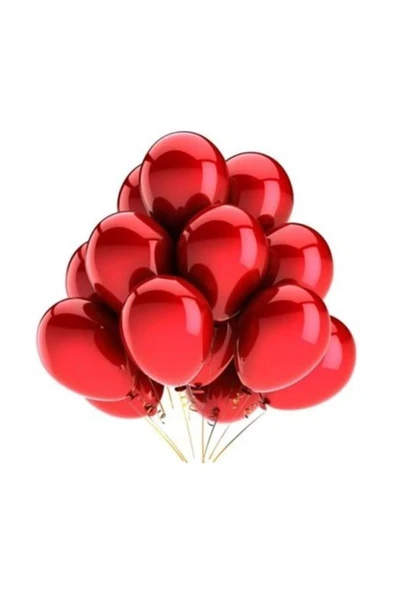 MSDA 15 Adet Metalik Kırmızı Balon - Doğum Günü Konsepti - Parti Malzemeleri - Bride To Be Malzemeleri ürün görseli 1