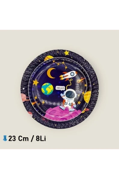 MSDA Karton Tabak 8li - Uzay Tema - 23 Cm - Resim 2