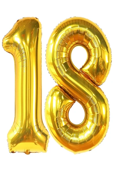 MSDA 18. Yaş Doğum Günü Folyo Balon Seti Gold Altın 100 Cm ürün görseli 1