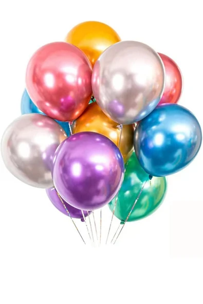 MSDA Balon Parlak Metalik Helyum Balon 20 Adet Karışık Renk ürün görseli 1