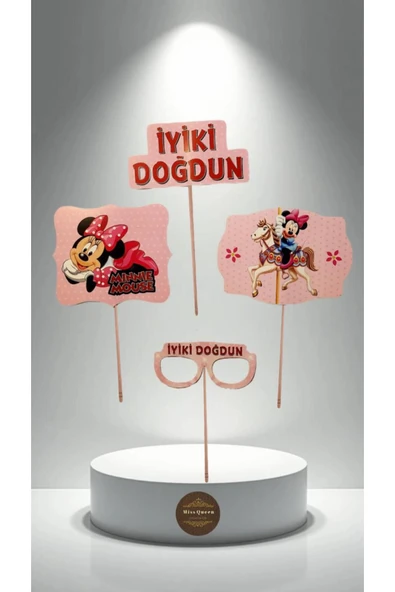 MSDA İyi ki Doğdun Mickey Mouse & Minnie Temalı 10'lu Konuşma Balonu Seti ürün görseli 1