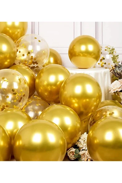 MSDA Metalik Balon ve Konfetili Balon Seti ürün görseli 1