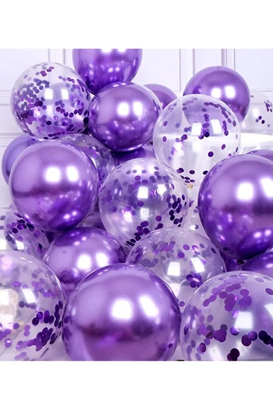 MSDA Metalik Balon ve Konfetili Balon Seti ürün görseli 1