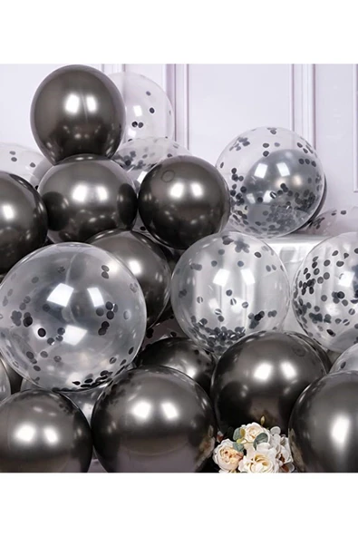 MSDA Metalik Balon ve Konfetili Balon Seti ürün görseli 1