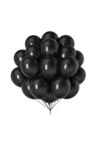 MSDA 15 Adet Pastel Siyah Balon - Doğum Günü Konsepti - Parti Malzemeleri - Bride To Be Malzemeleri ürün görseli 1