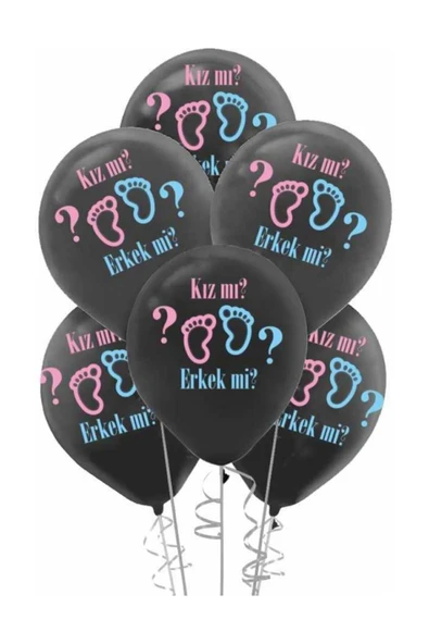 MSDA Cinsiyet Partisi Baskılı Balon Kiz Mı Erkek Mi 5 Adet ürün görseli 1