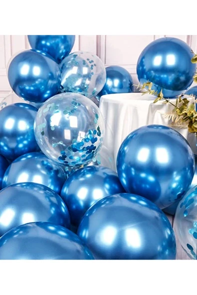 MSDA Metalik Balon ve Konfetili Balon Seti ürün görseli 1