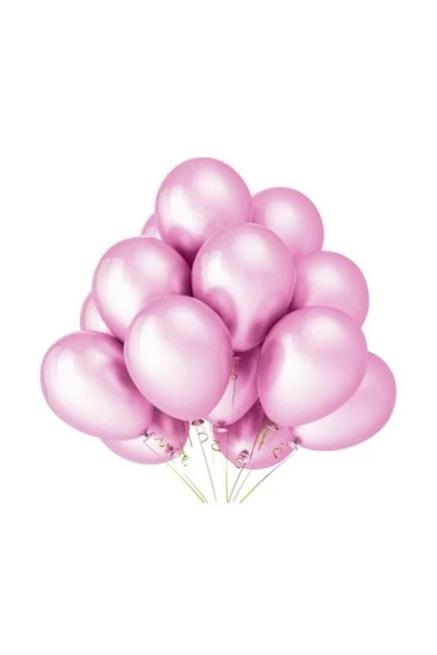 MSDA 15 Adet Metalik Pembe Balon - Doğum Günü Konsepti - Parti Malzemeleri - Bride To Be Malzemeleri ürün görseli 1