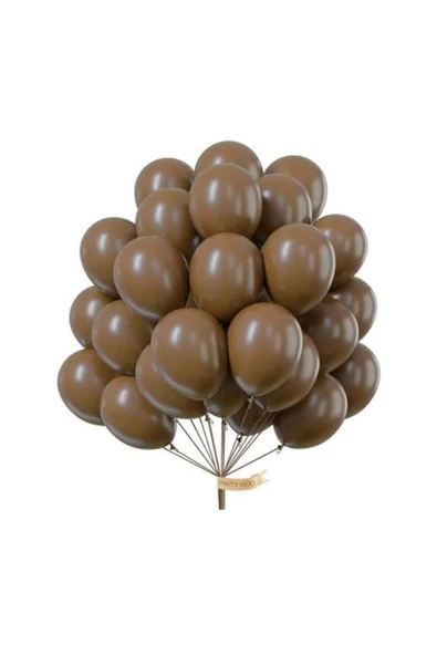MSDA 15 Adet Kahverengi Balon - Doğum Günü Konsepti - Parti Malzemeleri - Bride To Be Malzemeleri ürün görseli 1