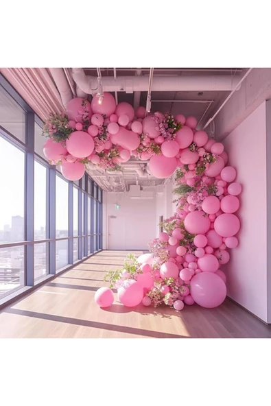 MSDA Açık Pembe Balon 25 Adet Krom - Resim 2