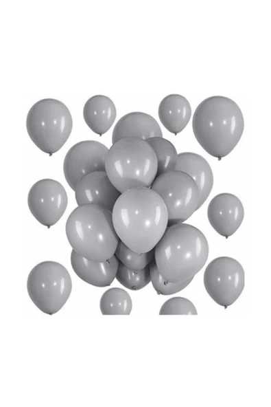 MSDA 15 Adet Gri Balon - Doğum Günü Konsepti - Parti Malzemeleri - Bride To Be Malzemeleri ürün görseli 1