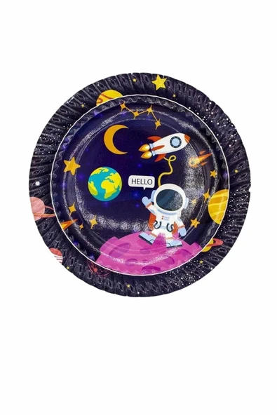 MSDA Karton Tabak 8li - Uzay Tema - 23 Cm ürün görseli 1
