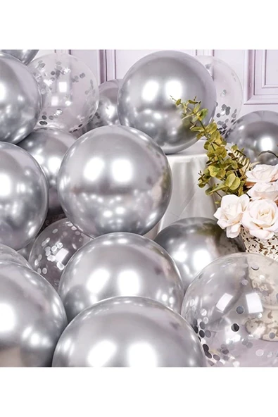 MSDA Metalik Balon ve Konfetili Balon Seti ürün görseli 1