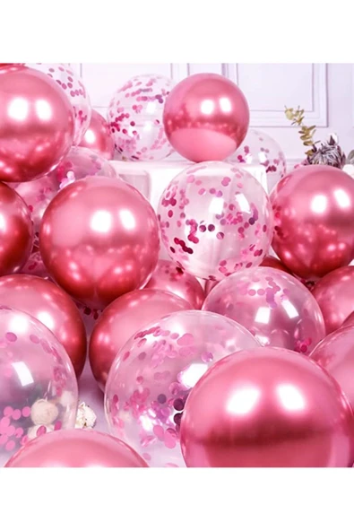 MSDA Metalik Balon ve Konfetili Balon Seti ürün görseli 1