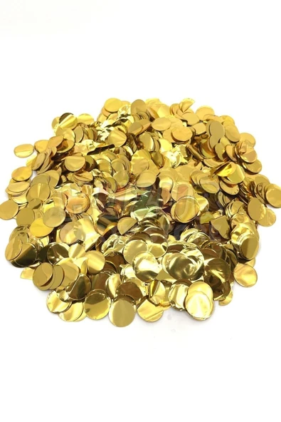 MSDA 1 Paket Gold Balon Pulu Altın Sarısı Balon Içi Pul Konfetisi 10 Gram Konfetili Şeffaf Balon Pulu ürün görseli 1