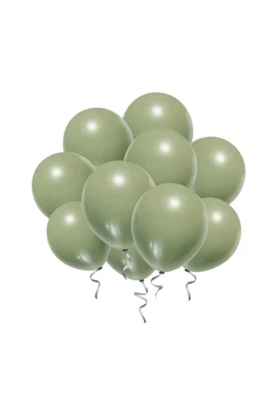 MSDA 15 Adet Küf Yeşili Balon - Doğum Günü Konsepti - Parti Malzemeleri - Bride To Be Malzemeleri ürün görseli 1