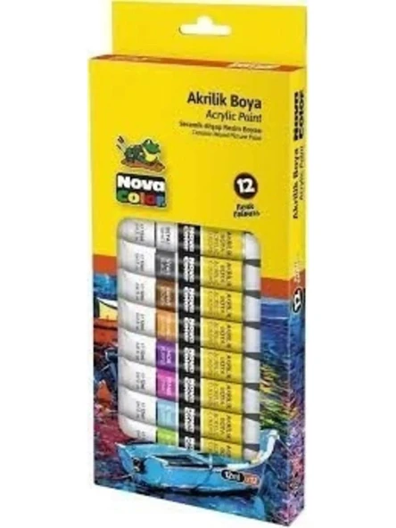 NOVA COLOR TÜP AKRİLİK BOYA 12 RENK 12ML ürün görseli 1