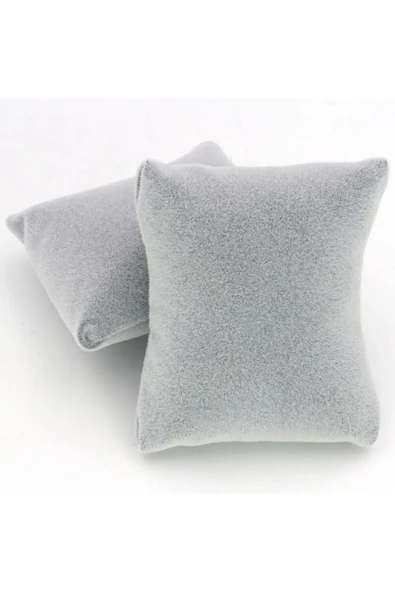 Süet Kumaş Gri Renk 5 Adet 8/8 Cm Takı Yastığı ürün görseli 1