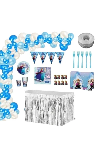 MSDA Frozen & Elsa Lüks Doğum Günü Parti Seti 16 Kişilik ürün görseli 1