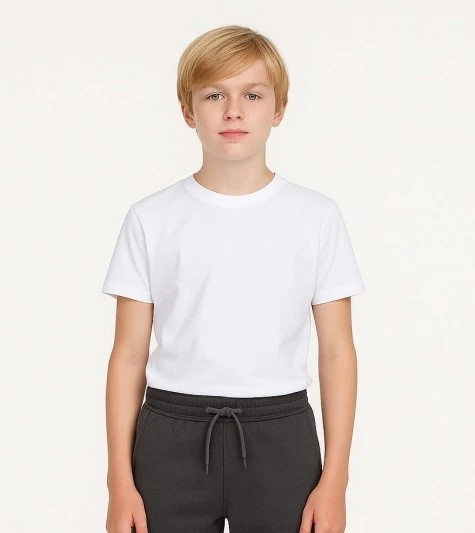 Bisiklet Yaka Basic Çocuk Tişört - Alc - Resim 2