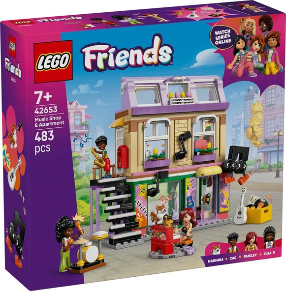 LEGO Friends 42653 Music Shop and Apartment ürün görseli 1