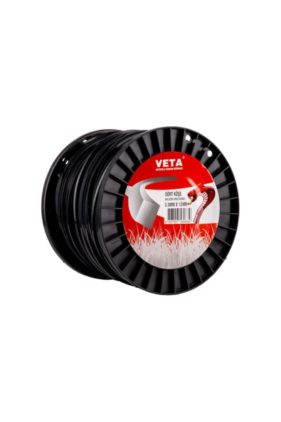 Veta MİSİNA PRO 3.3mm 124m SİYAH 4 KÖŞE ürün görseli 1